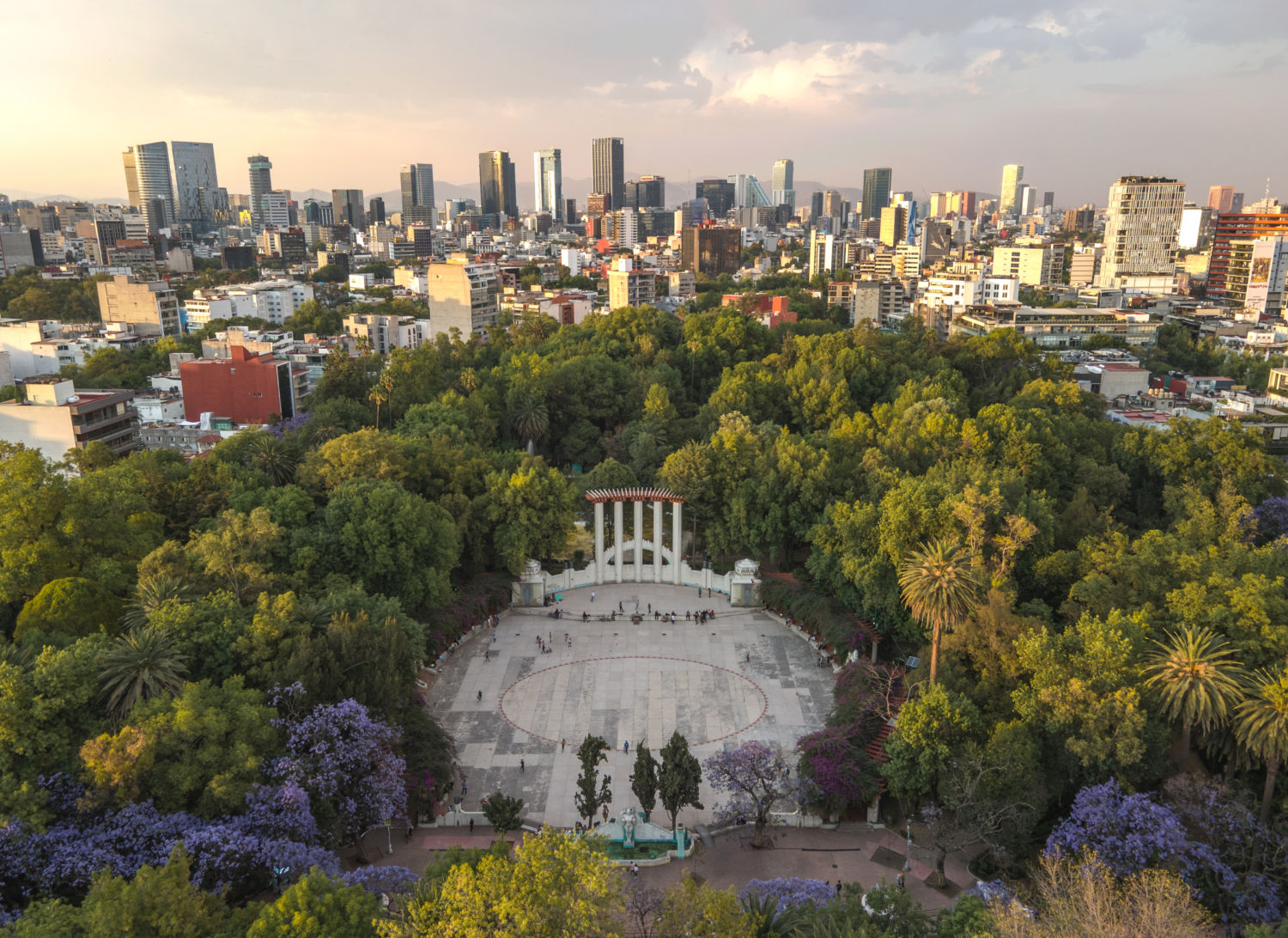 Vista panorámica de la Condesa y la Ciudad de México